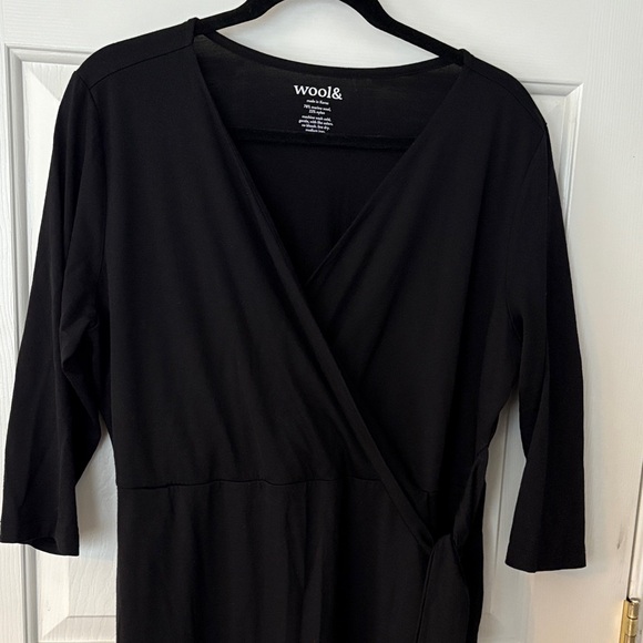 Wool& black wrap dress - Picture 2 of 6